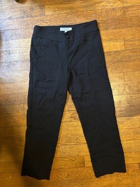 Margaret M Black Ankle Cropped Pants